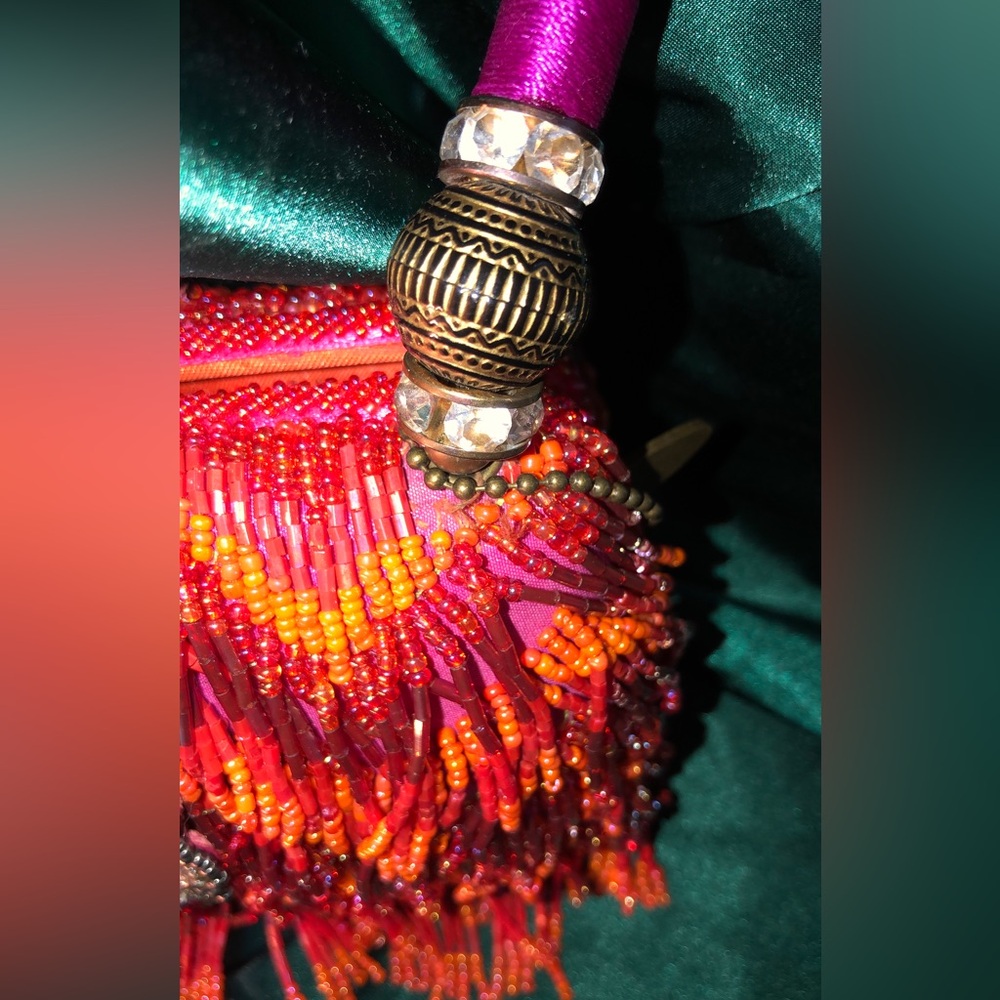 Mary Frances Embellished Red Beaded Bag - Picture 10 of 10